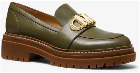 michael kors green leather|Michael Kors leather flats.